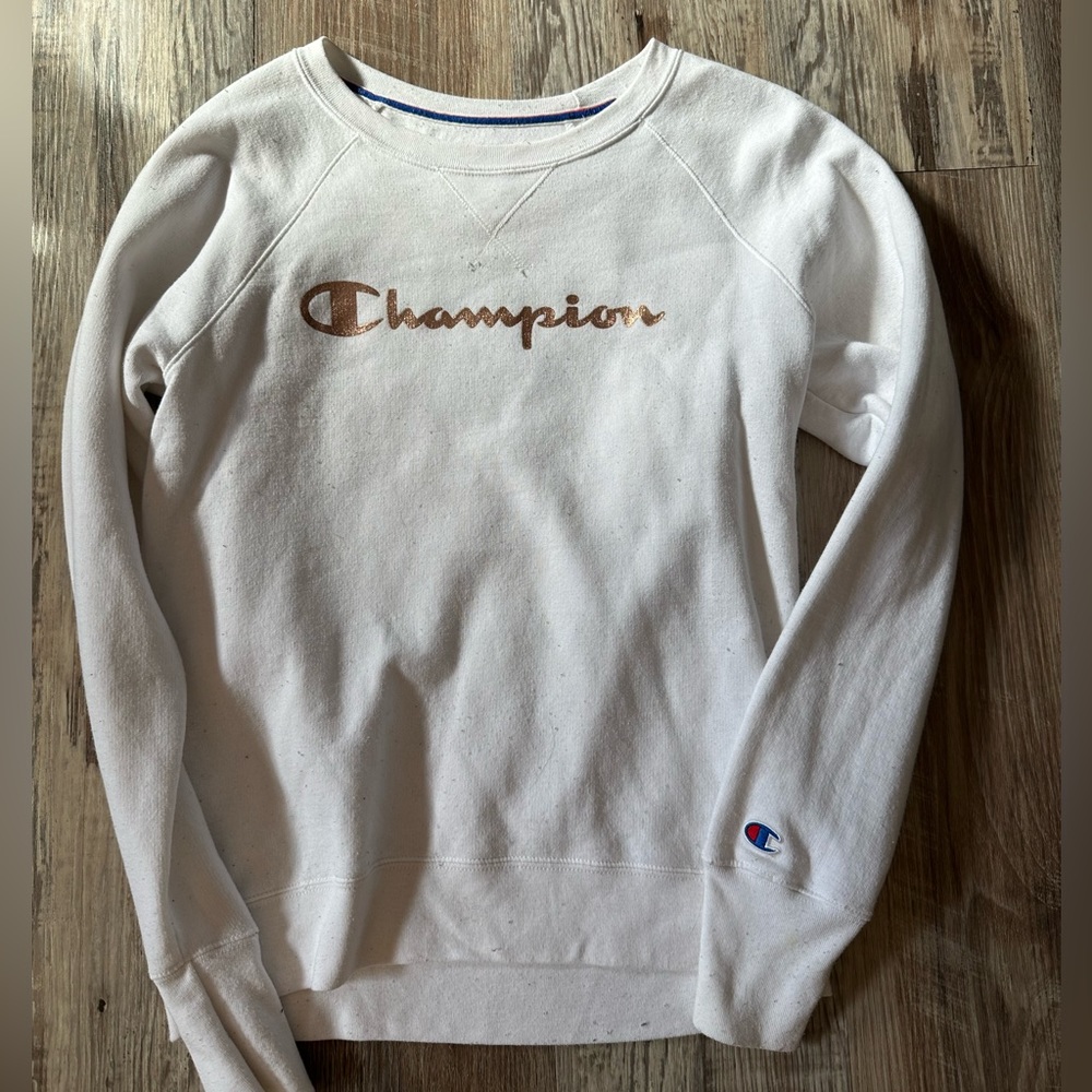 Small Champion White Crewneck